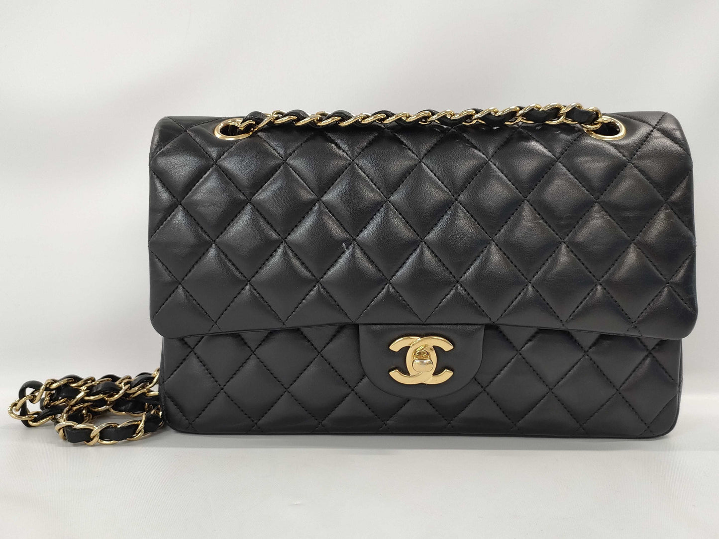 CHANEL Double Flap Matelasse Shoulder Bag with Seal