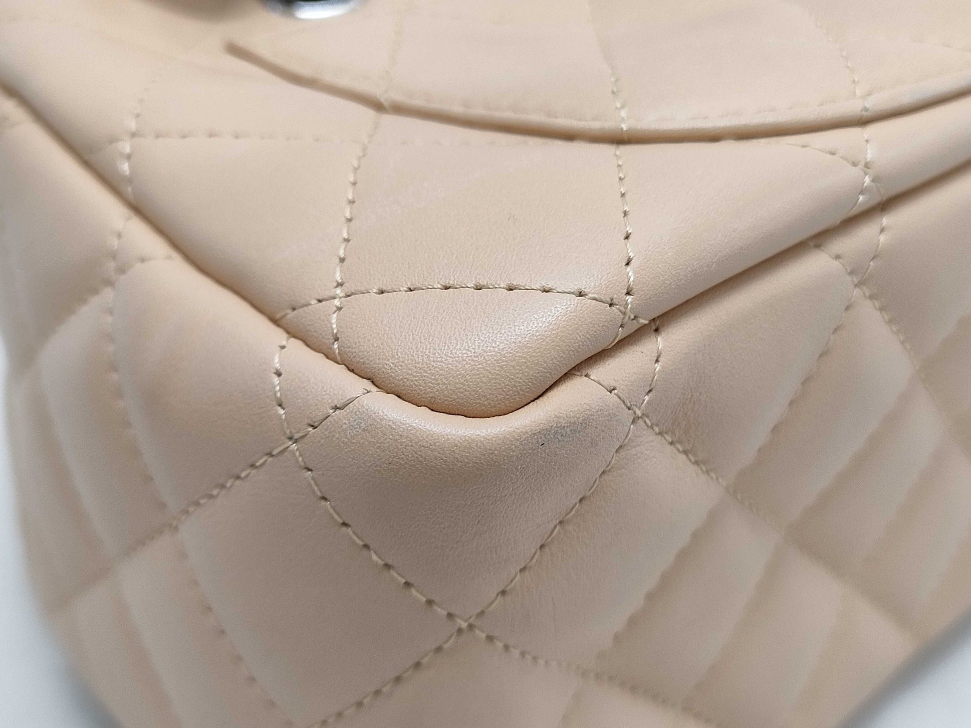 CHANEL Cambon Cambon Line Matelasse Mini Bowling Bag Beige Sticker and Card Included Tote Bag