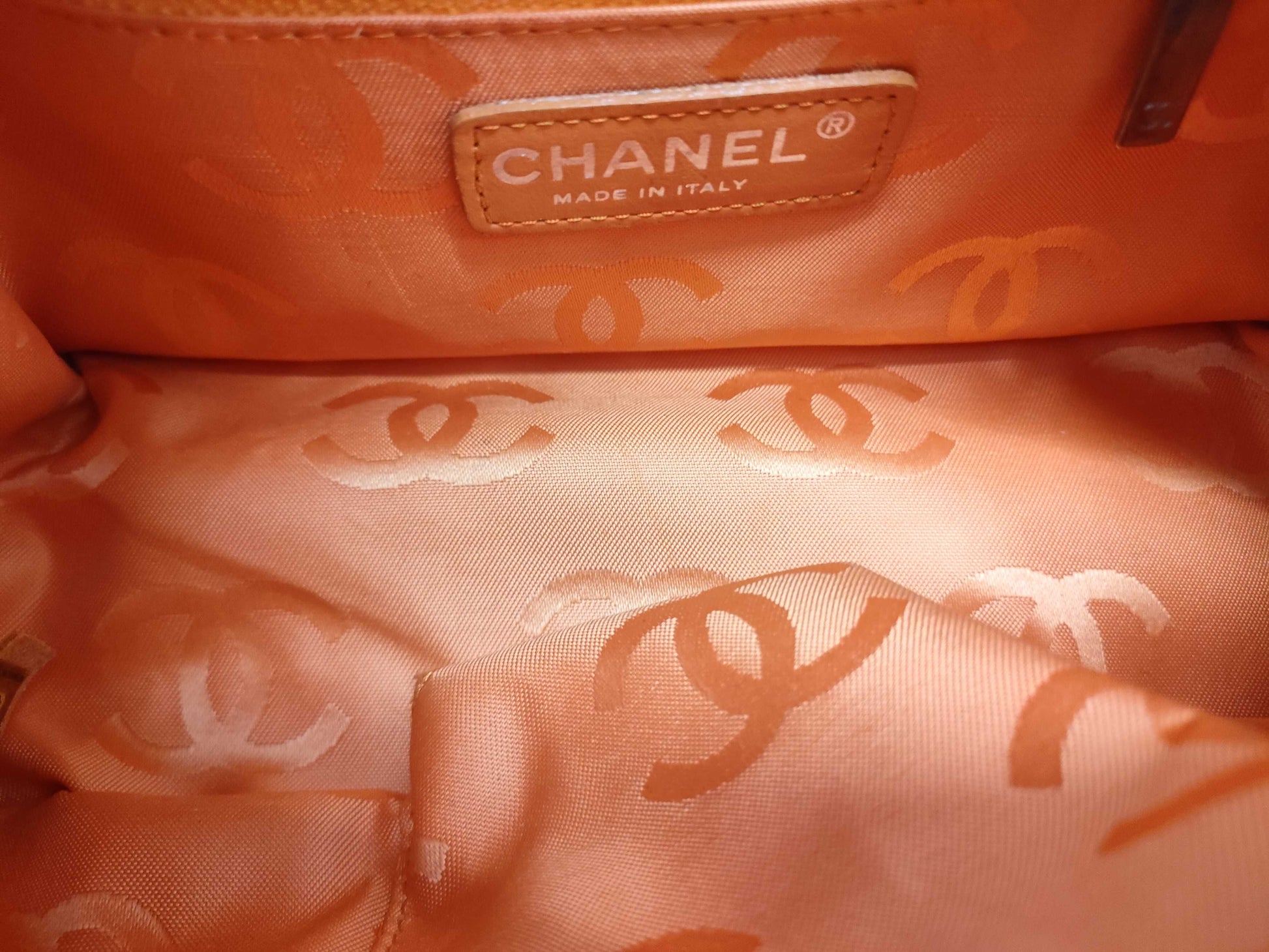 CHANEL Cambon Cambon Line Matelasse Mini Bowling Bag Beige Sticker and Card Included Tote Bag