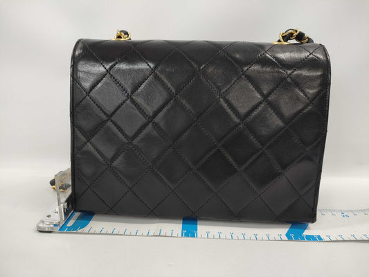 CHANEL Matelasse Large Coco Mark Push Lock Chain Shoulder Bag with Sticker and Card Holder