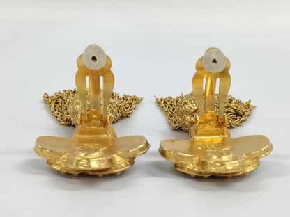CHANEL Coco Mark Fringe Earrings 94A Stamped Earrings