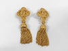 CHANEL Coco Mark Fringe Earrings 94A Stamped Earrings