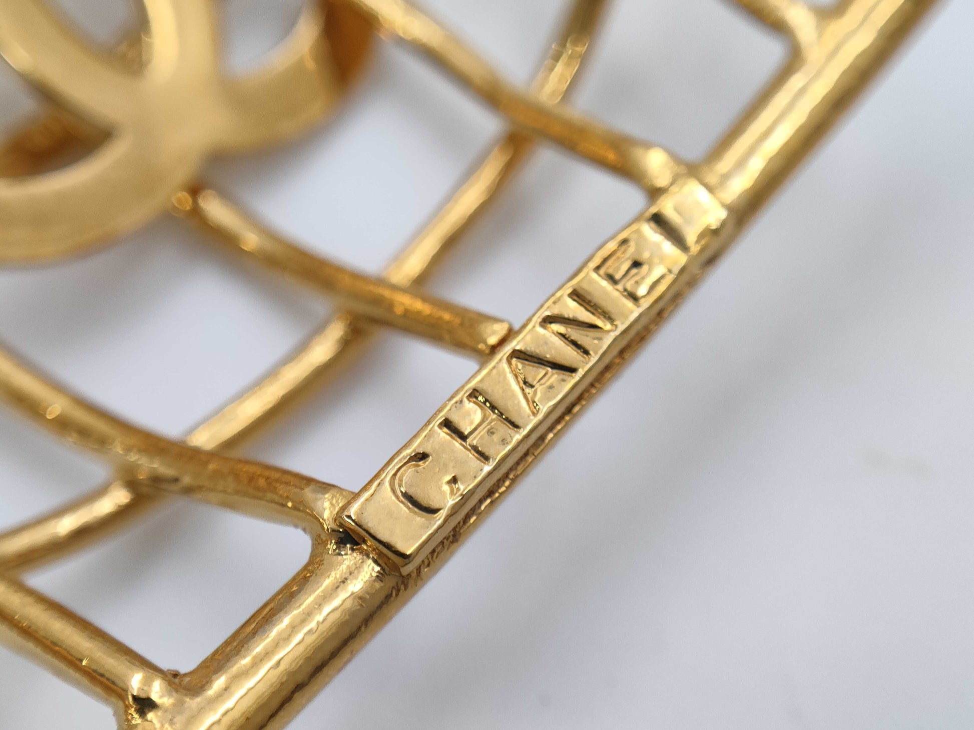 CHANEL Birdcage Earrings with Coco Mark Engraving