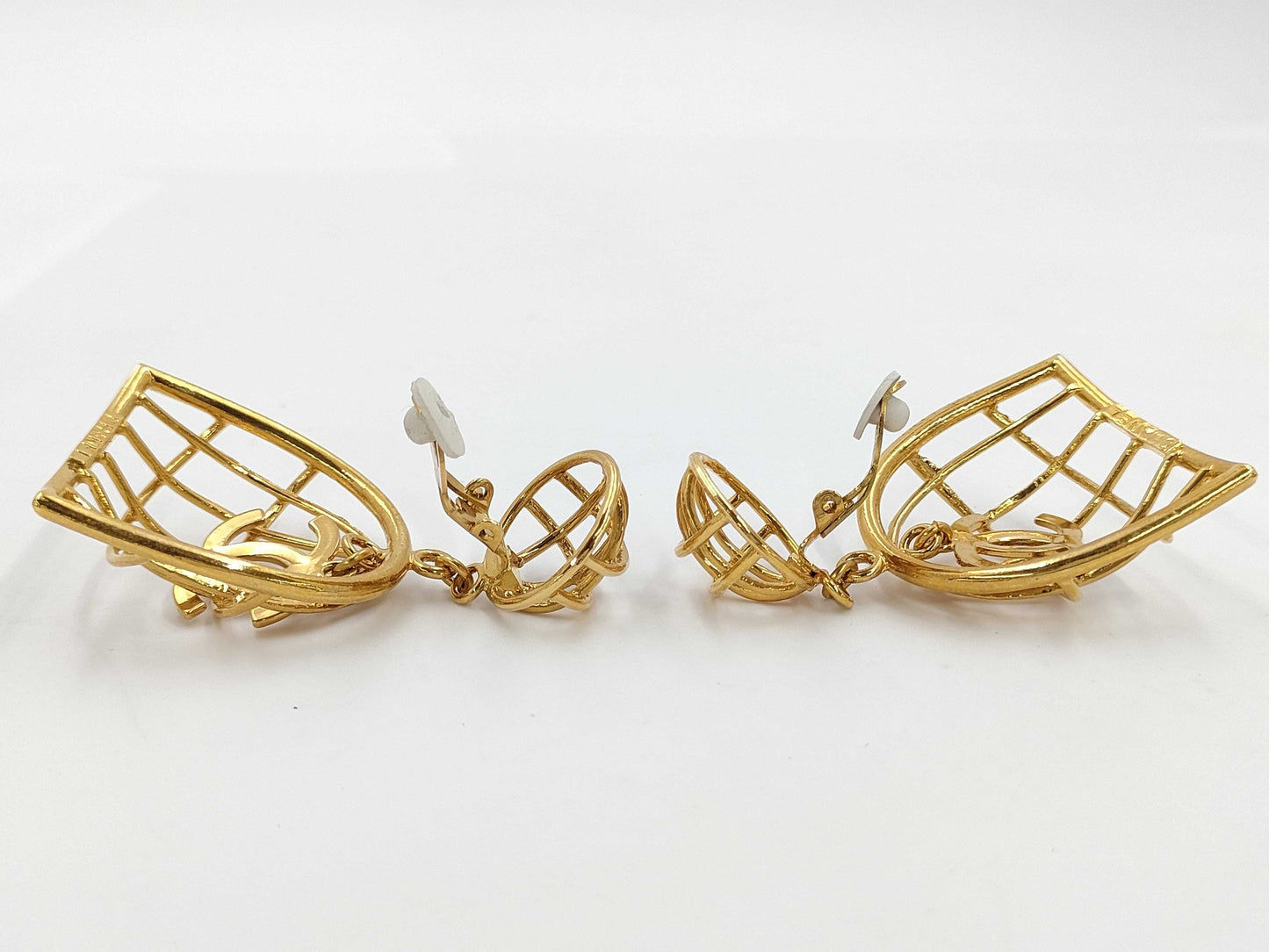 CHANEL Birdcage Earrings with Coco Mark Engraving