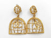 CHANEL Birdcage Earrings with Coco Mark Engraving