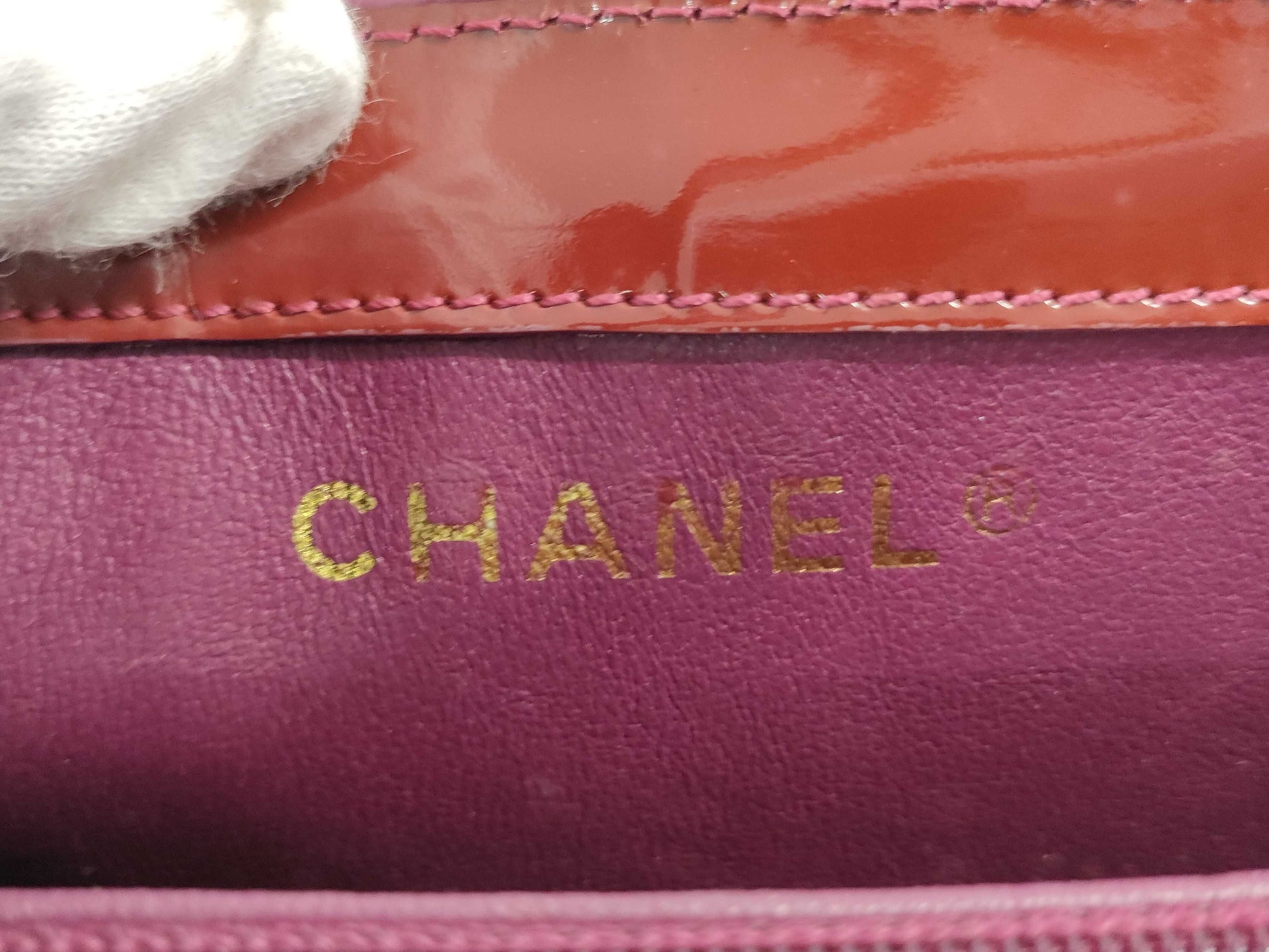 CHANEL Coco Mark Enamel Patent Leather Tote Bag 6254273 Bordeaux