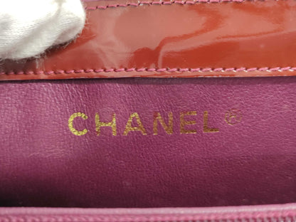CHANEL Coco Mark Enamel Patent Leather Tote Bag 6254273 Bordeaux