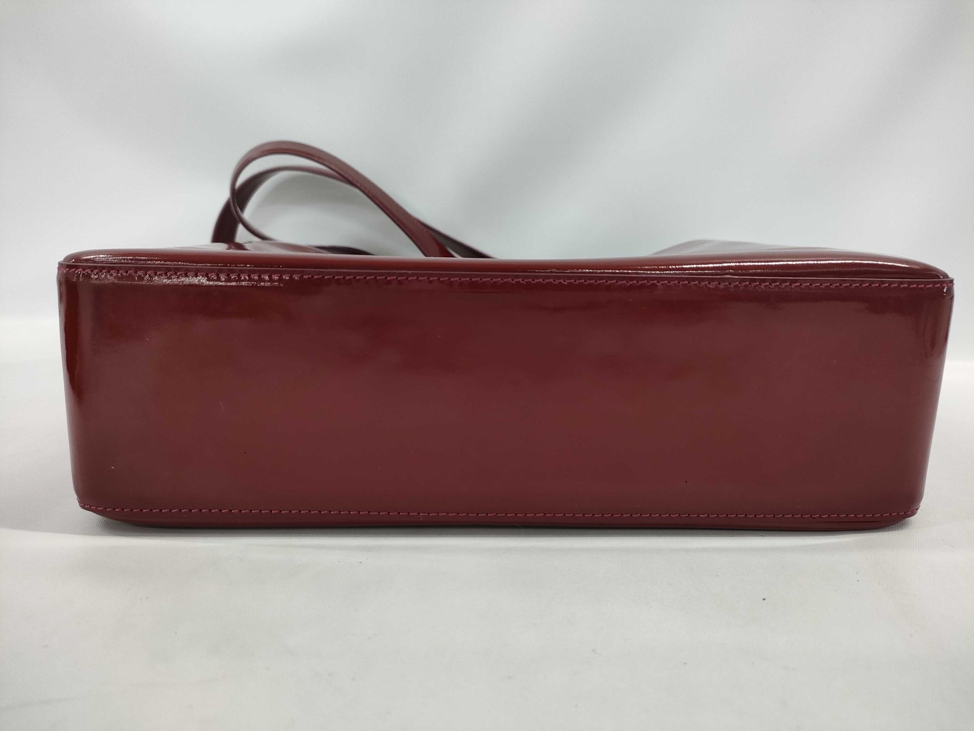 CHANEL Coco Mark Enamel Patent Leather Tote Bag 6254273 Bordeaux