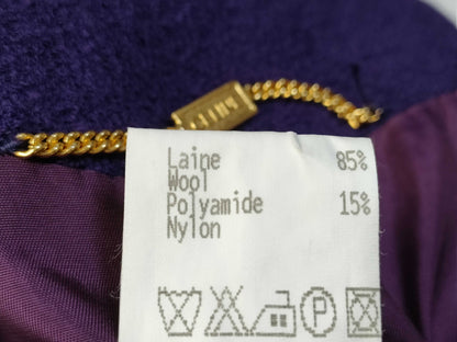 CELINE Suit Set, Wool Jacket and Skirt, Size 40, Purple, Other Apparel