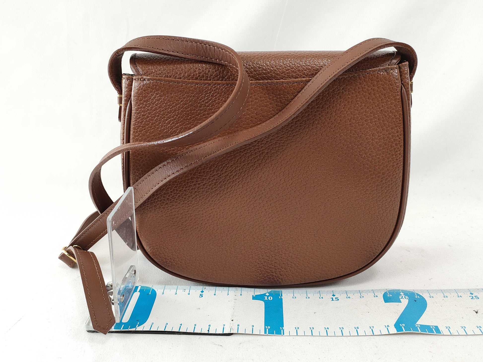 Burberrys Nova Check Leather Shoulder Bag Pochette Brown