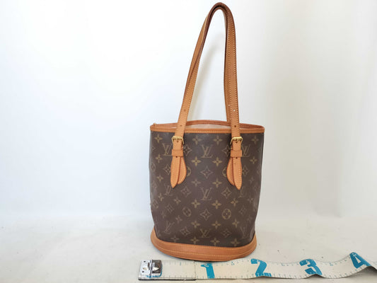 LOUIS VUITTON M42238 Monogram Bucket PM M42238 Monogram Tote Bag