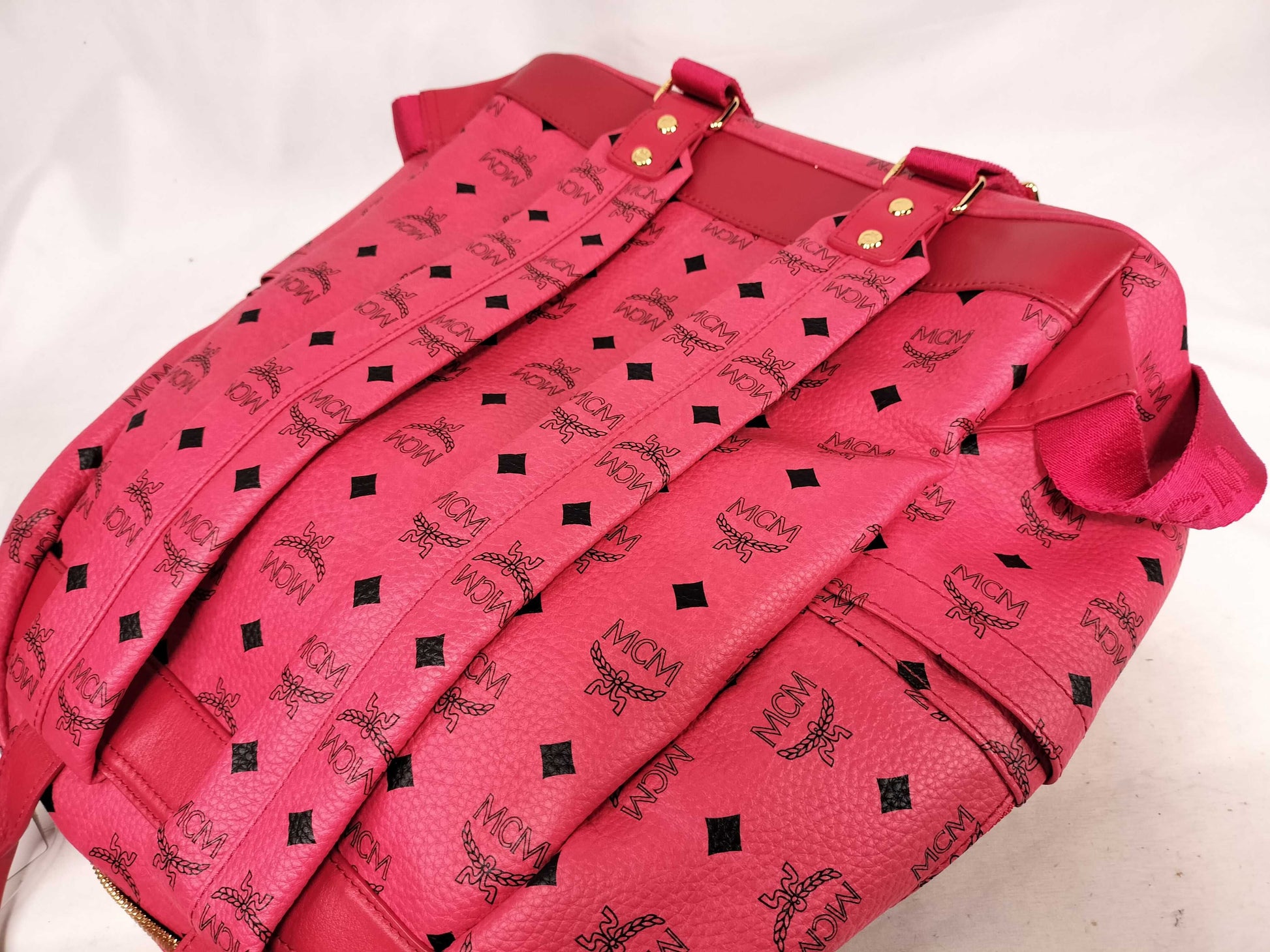 MCM Studded Pink Backpack