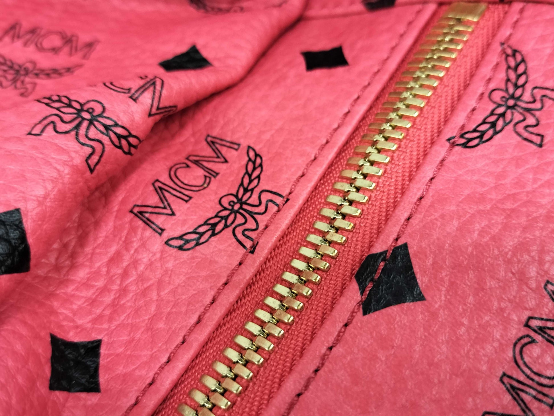 MCM Studded Pink Backpack