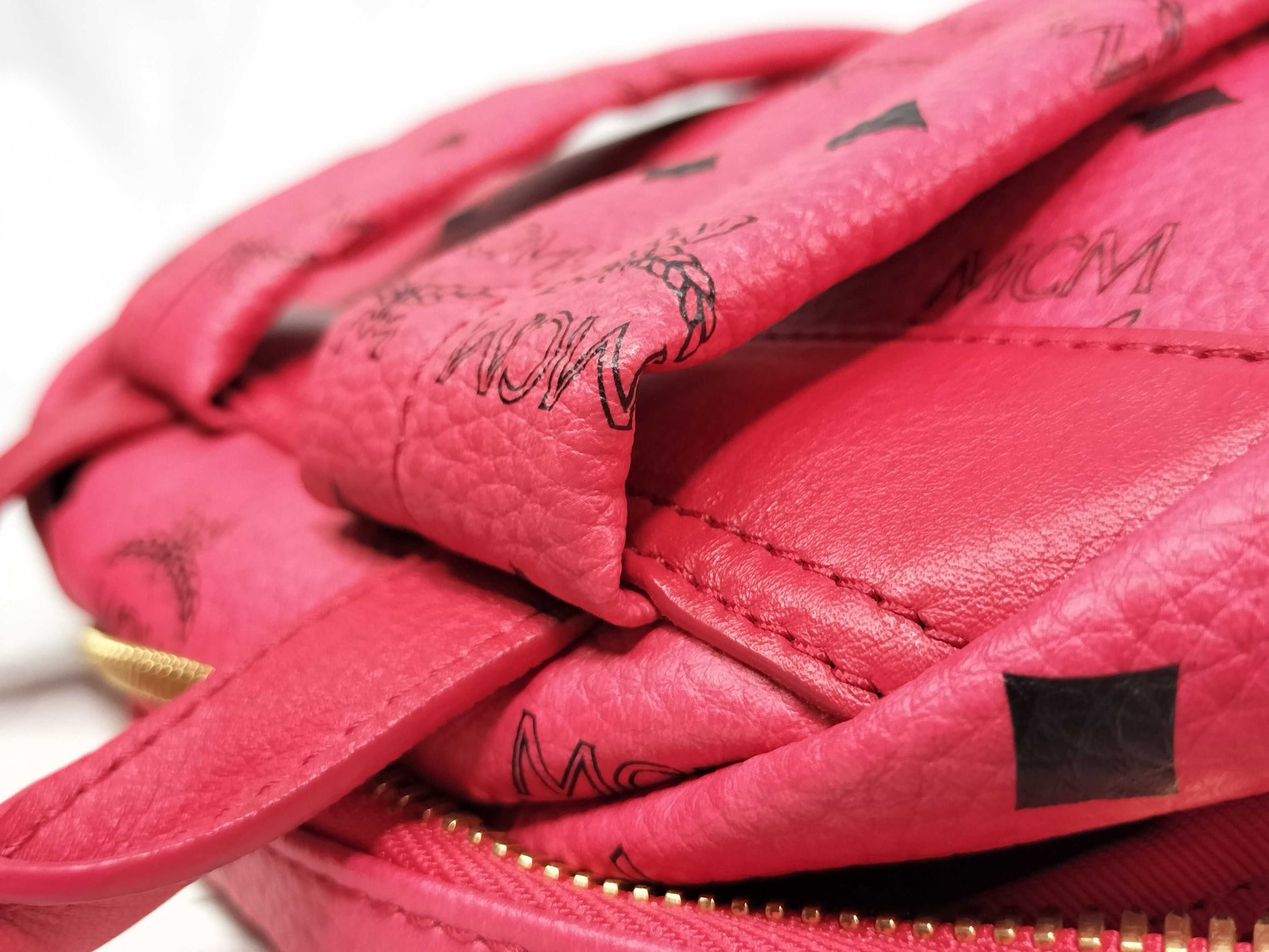 MCM Studded Pink Backpack