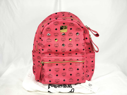 MCM Studded Pink Backpack