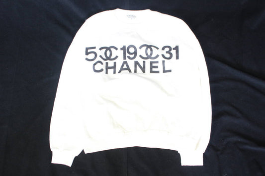 CHANEL Logo Sweatshirt, Women's, Size M, Tops