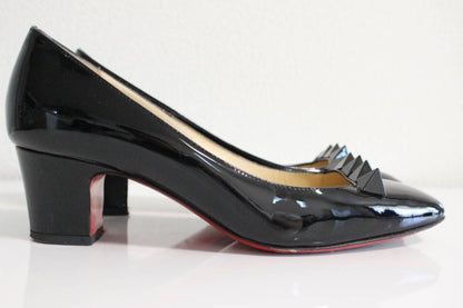 Christian Louboutin Studded Pumps, Black, Size 36