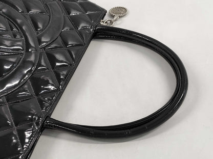CHANEL Reprint Tote Bag Enamel/Black