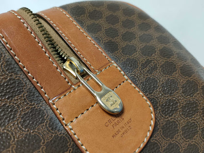 CELINE Boston Bag Macadam Pattern/Brown Boston Bag