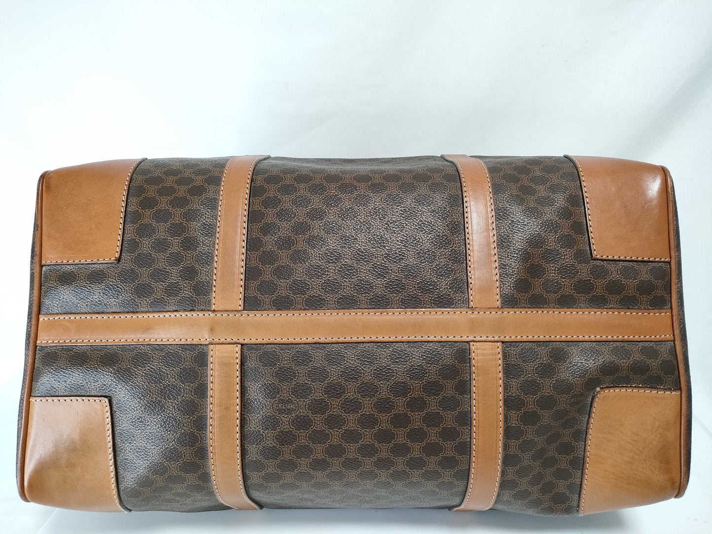 CELINE Boston Bag Macadam Pattern/Brown Boston Bag