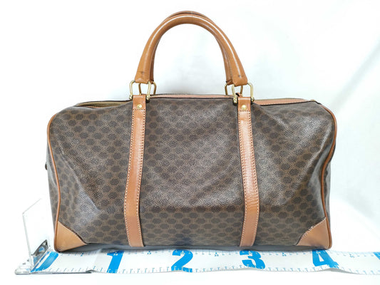 CELINE Boston Bag Macadam Pattern/Brown Boston Bag