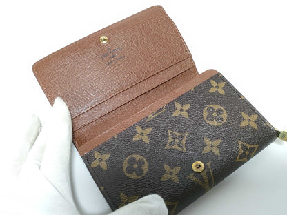 LOUIS VUITTON Monogram L-shaped zipper wallet