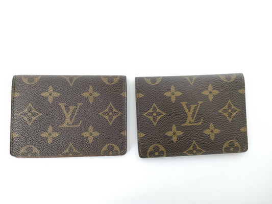 LOUIS VUITTON Monogram Pass Case, 2-Piece Set, Card Case, Pass Case, Business Card Holder