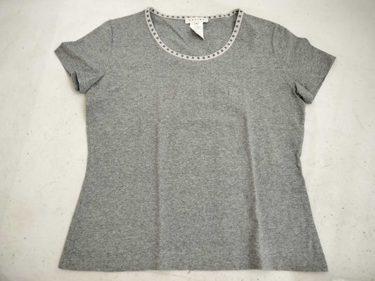CELINE Short Sleeve T-Shirt Gray T-Shirt