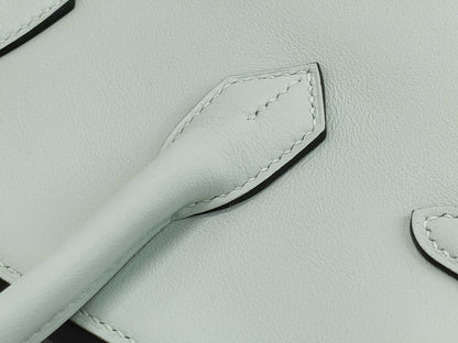 HERMES Birkin 25 Swift/Peppermint Double Stamped Handbag