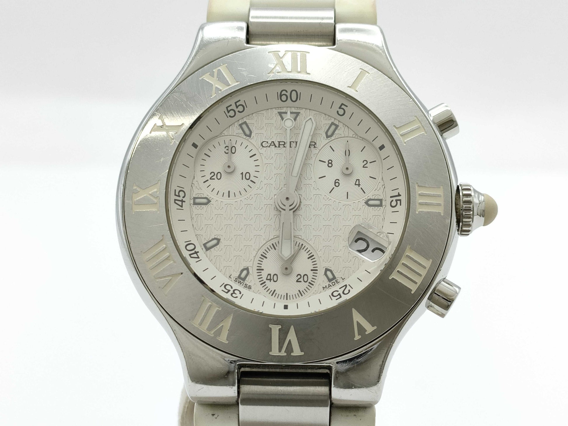 Cartier 21 Chronoscaph LM W10184U2 2424 131621PL Quartz Men's Watch