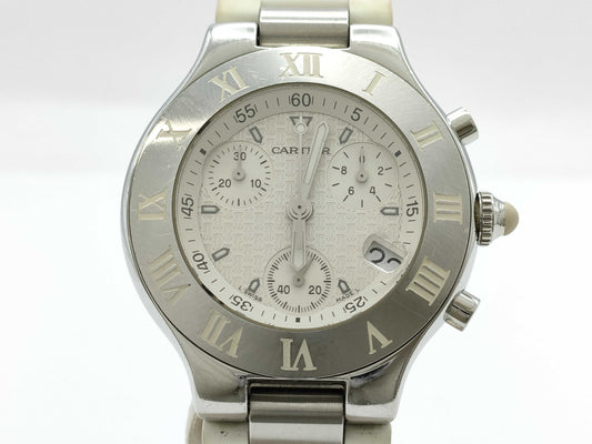 Cartier 21 Chronoscaph LM W10184U2 2424 131621PL Quartz Men's Watch