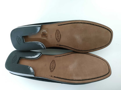 TODS Suede Loafers Size 38 Black