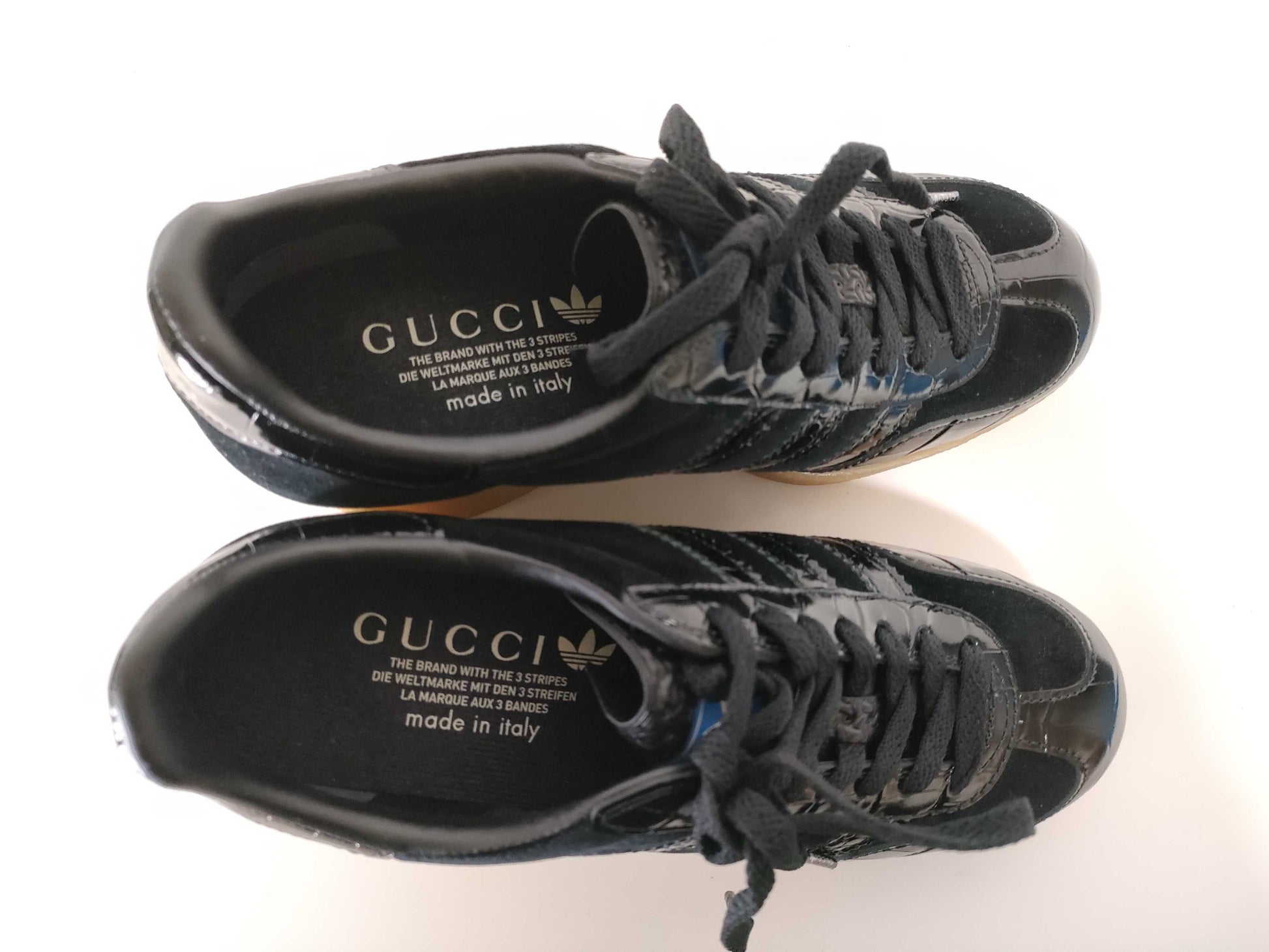 GUCCI x Adidas Gazelle Wedge Sneakers, Size 36.5