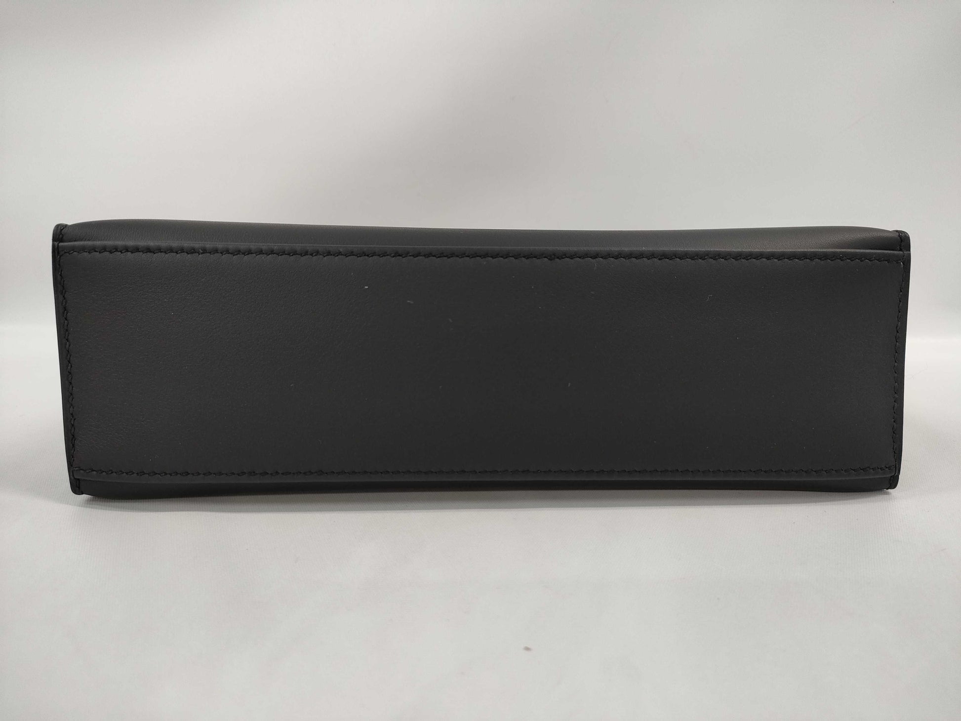 HERMES Pochette Kelly Black Swift W Stamp Gold Hardware Handbag