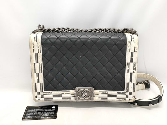 CHANEL Boy Chanel Shoulder Bag with Sticker/Card