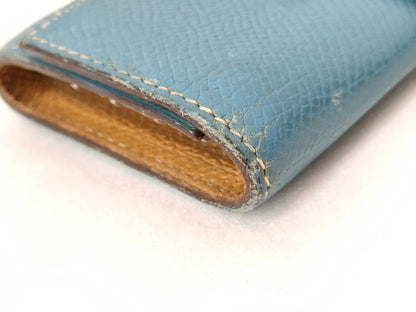 HERMES Bearn Bearn 4-Key Case Epson Blue Jean Two-Tone Large Key Case/Key Holder