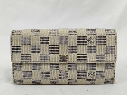 LOUIS VUITTON Damier Azur Portefeuille Sarah N61735 Long Wallet