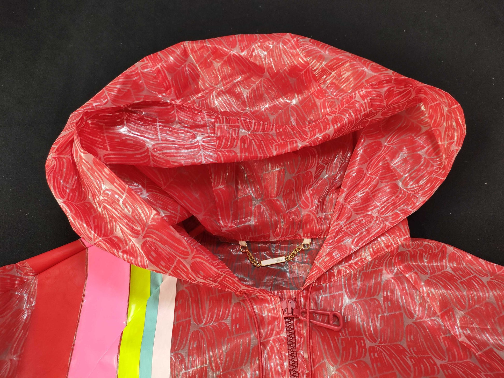 FENDI Zip Hoodie Jacket Size 38 Red Jacket