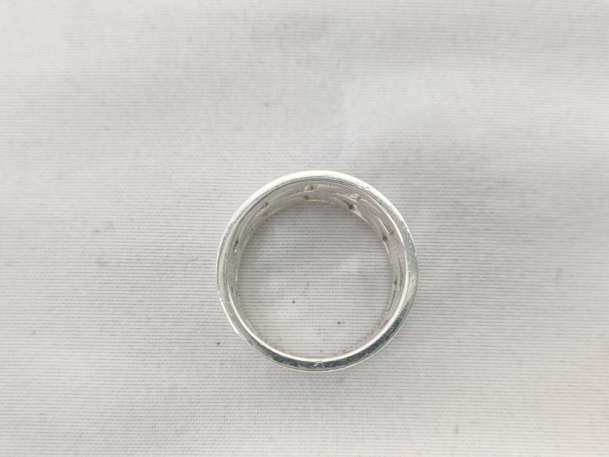 HERMES Campagne Silver 925 Ring #50 Logo Horseshoe 6.7g Ring
