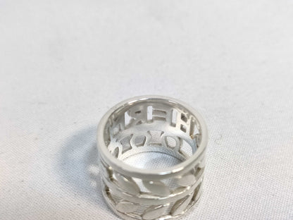 HERMES Campagne Silver 925 Ring #50 Logo Horseshoe 6.7g Ring