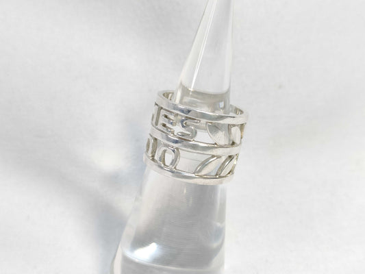 HERMES Campagne Silver 925 Ring #50 Logo Horseshoe 6.7g Ring