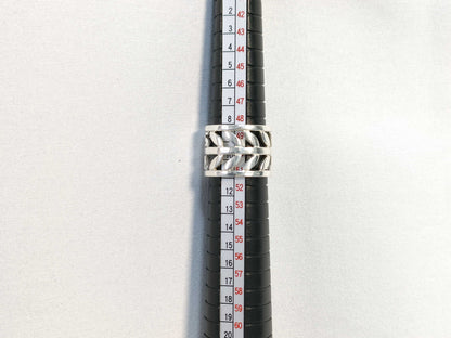 HERMES Campagne Silver 925 Ring #50 Logo Horseshoe 6.7g Ring