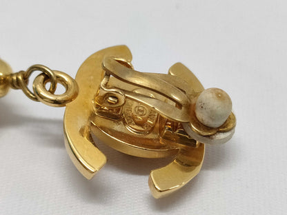 CHANEL Turnlock Pearl and Gold Earrings 96A Earrings