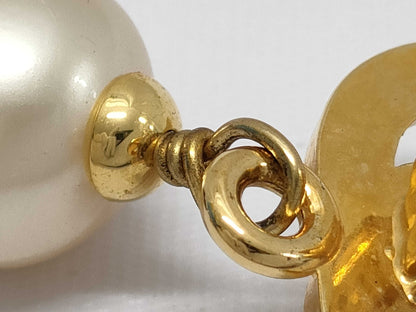 CHANEL Turnlock Pearl and Gold Earrings 96A Earrings