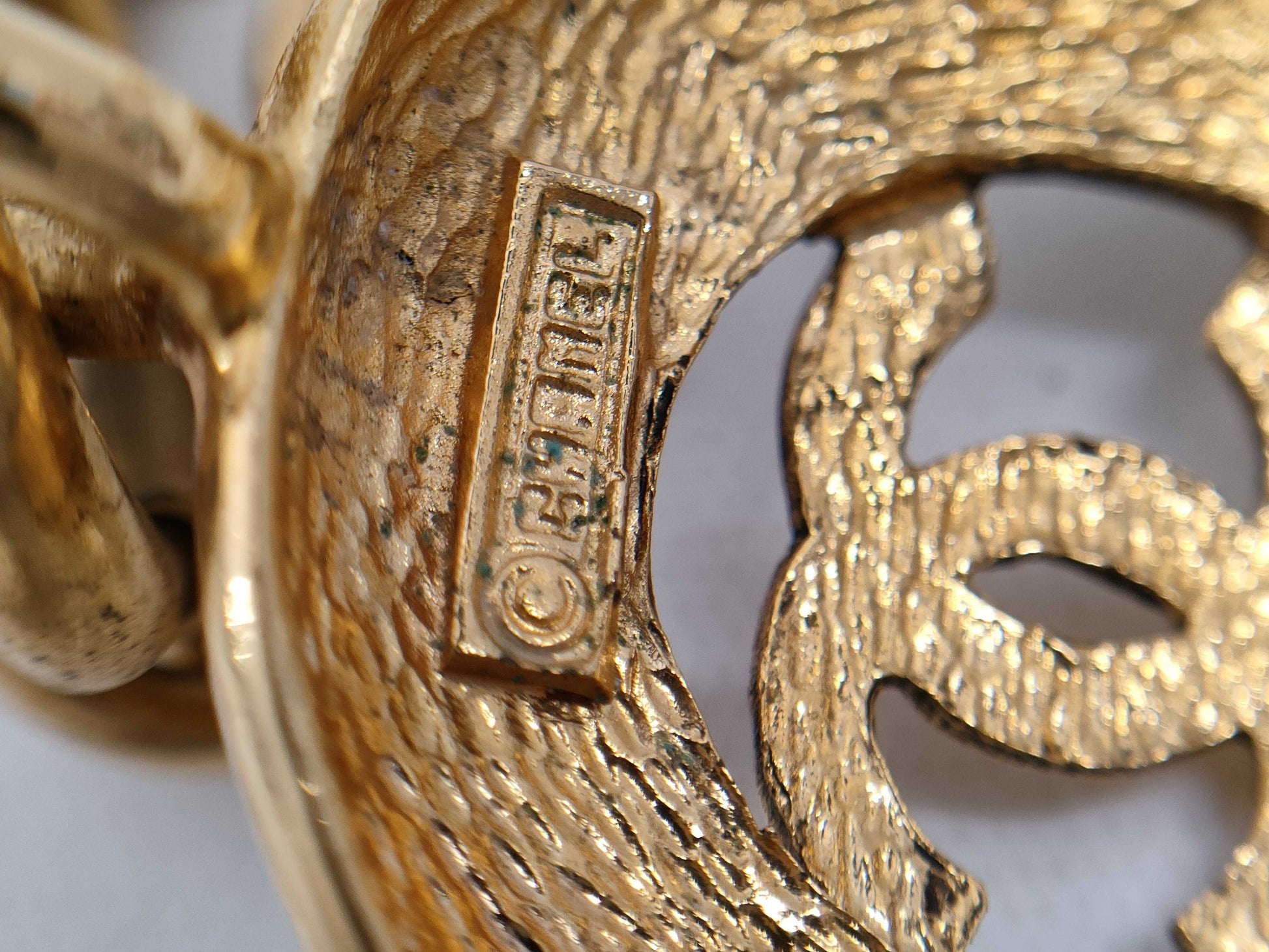 CHANEL Coco Mark Gold Chain Necklace