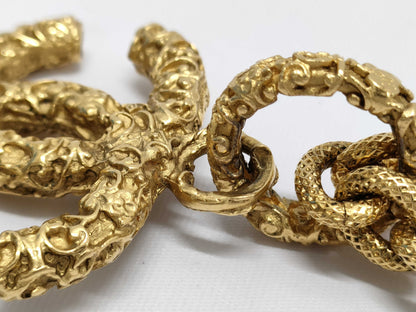 CHANEL Lava Fringe Gold 93A Necklace