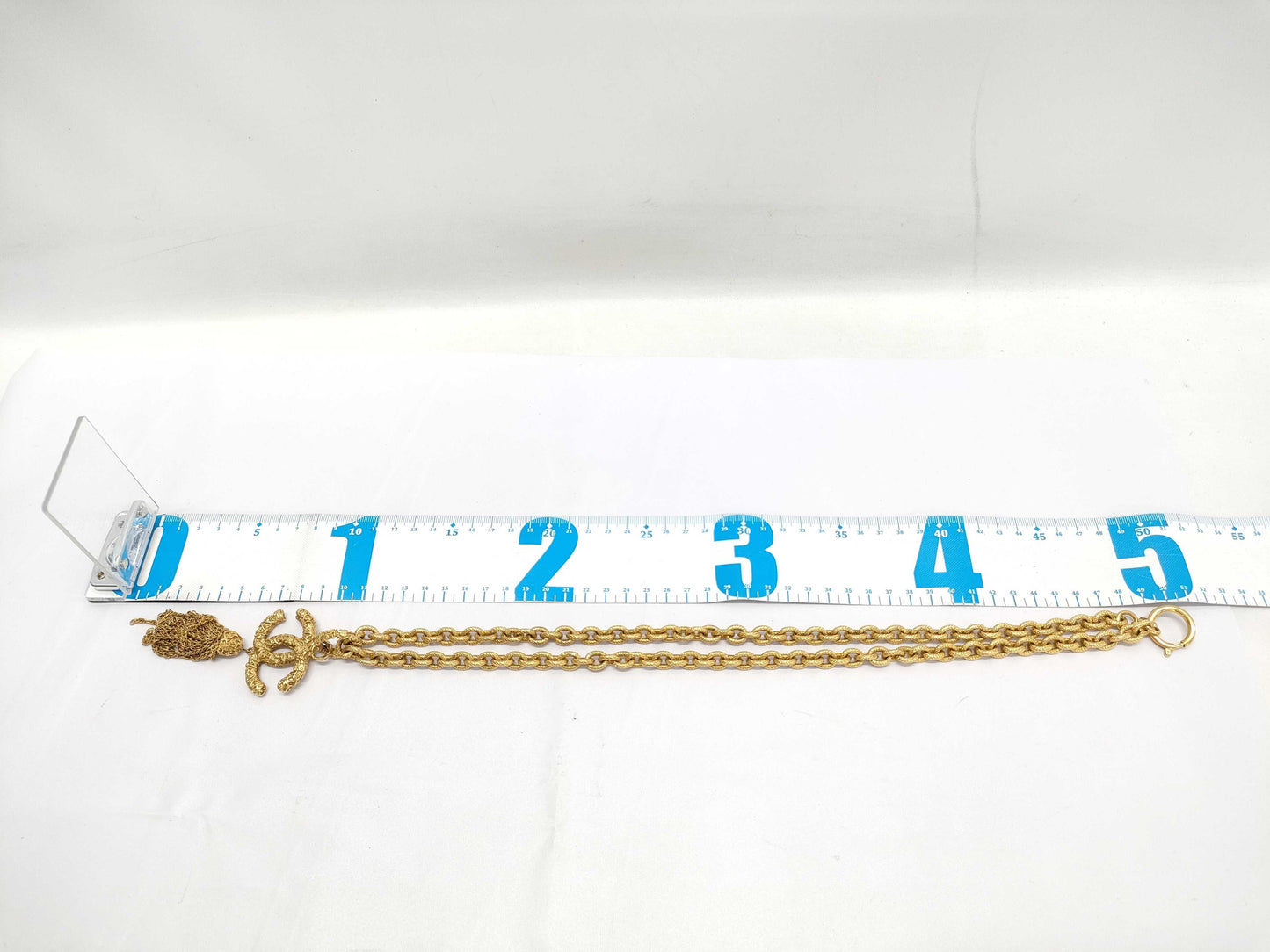 CHANEL Lava Fringe Gold 93A Necklace