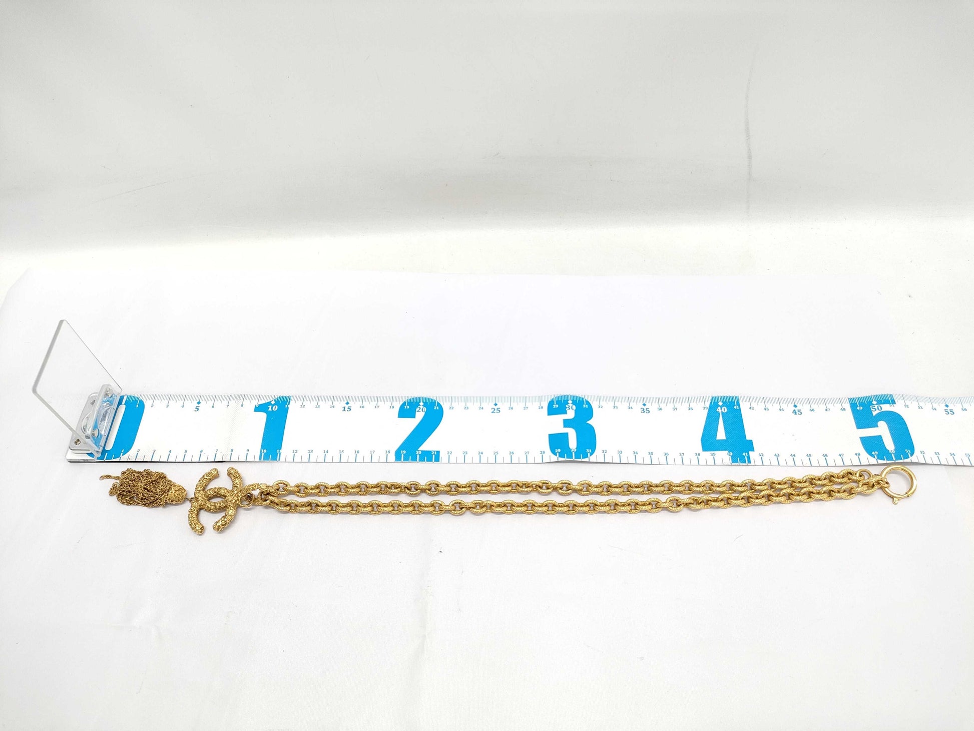 CHANEL Lava Fringe Gold 93A Necklace