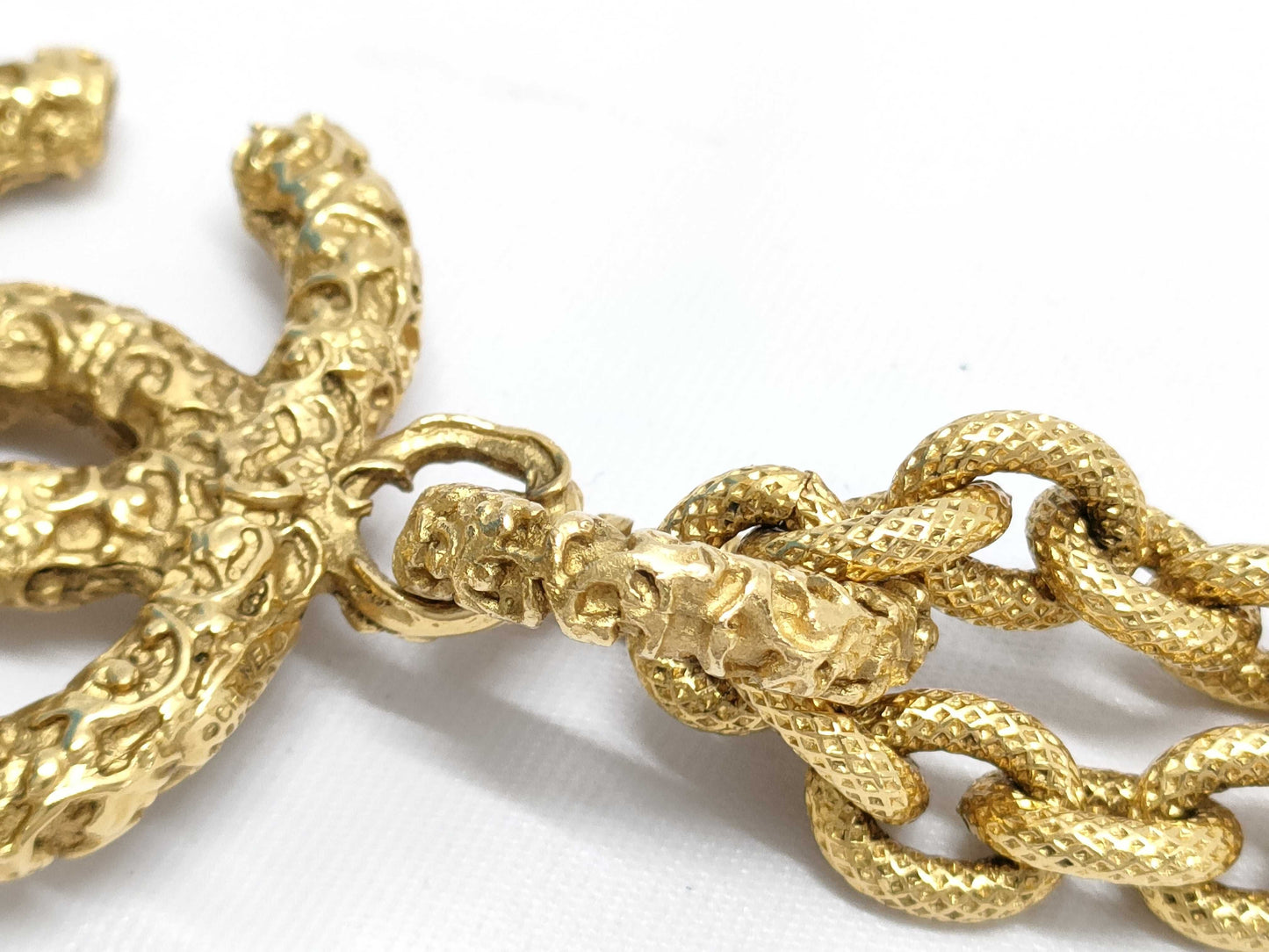 CHANEL Lava Fringe Gold 93A Necklace