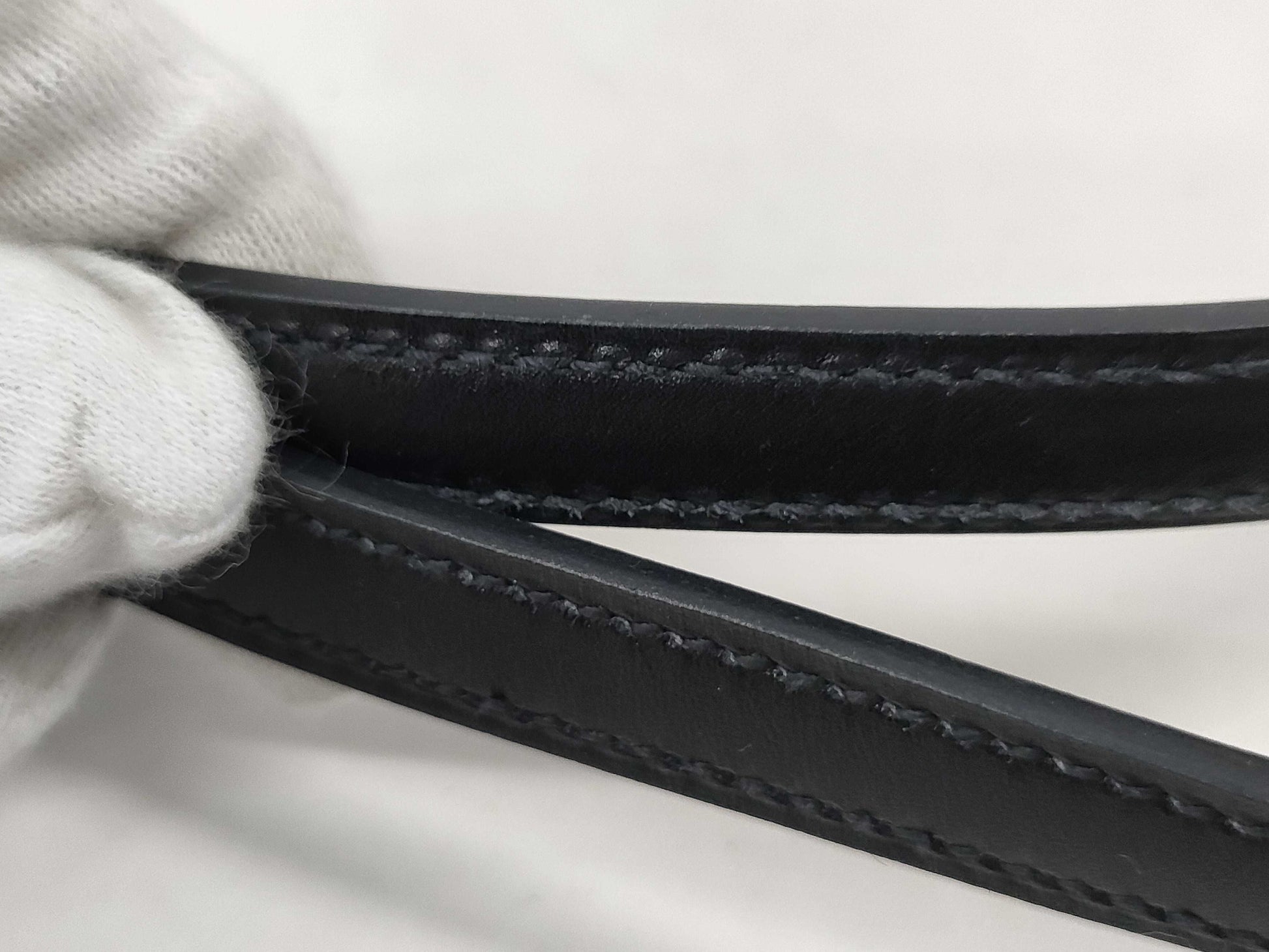 HERMES Constance 3 Miroir Mini Shoulder Bag, Black, Silver Hardware, Box Calf Leather, B Stamp, Perfect Condition